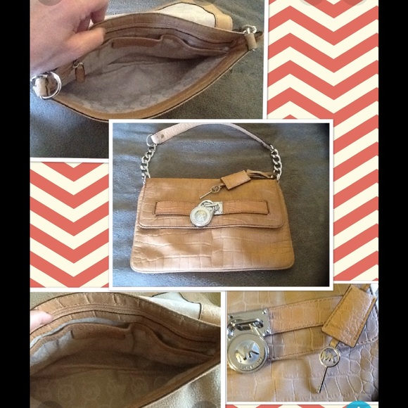 Michael Kors tanish/brown Leather Envelope Shoulder Bag - Picture 8 of 16